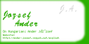 jozsef ander business card
